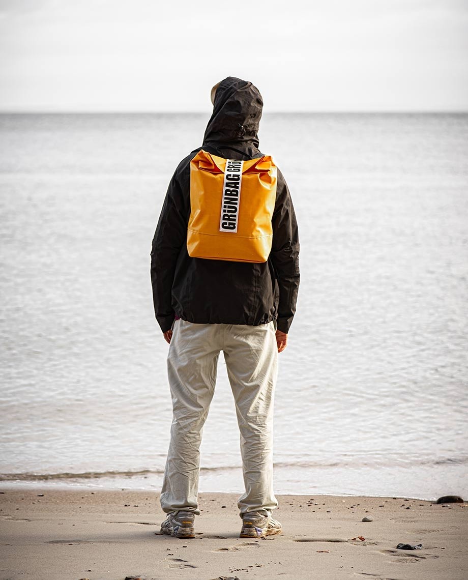Large top yellow backpack